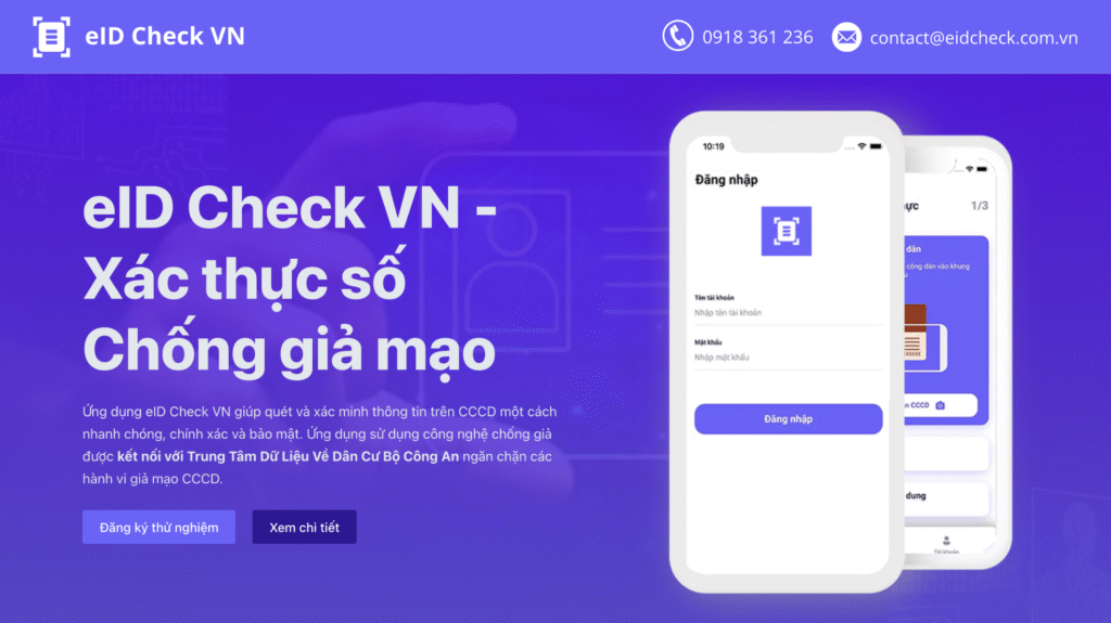phần mềm xác thực tiên tiến - eID Check VN