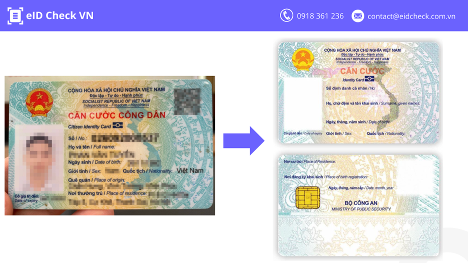 đổi cccd gắn chip sang thẻ căn cước