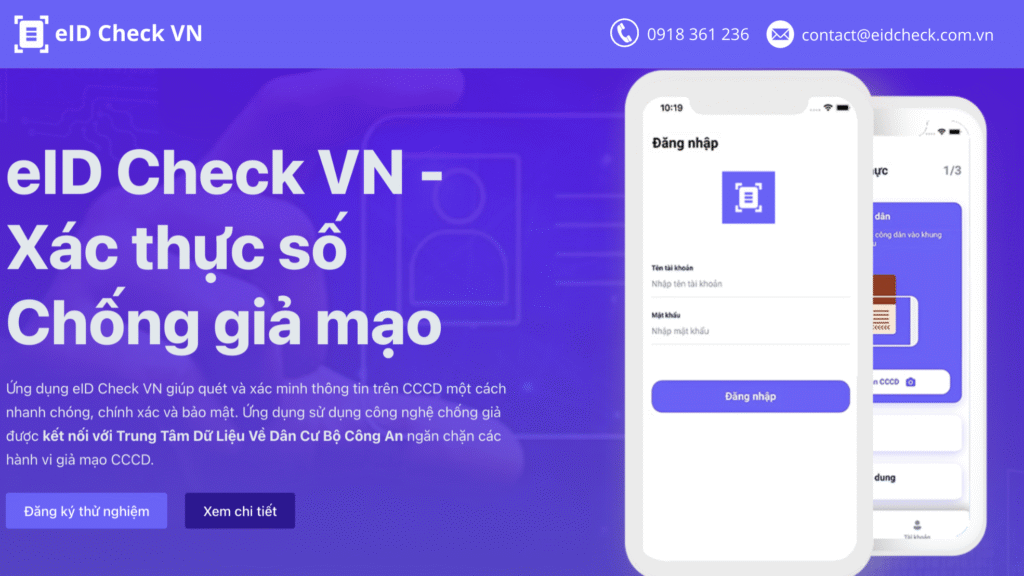 Check cccd thật giả với eID Check VN